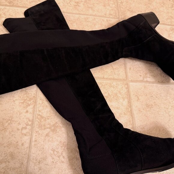 Stuart Weitzman Reserve Black Suede Over-the-Knee Boots - Size 36 - Picture 9 of 13